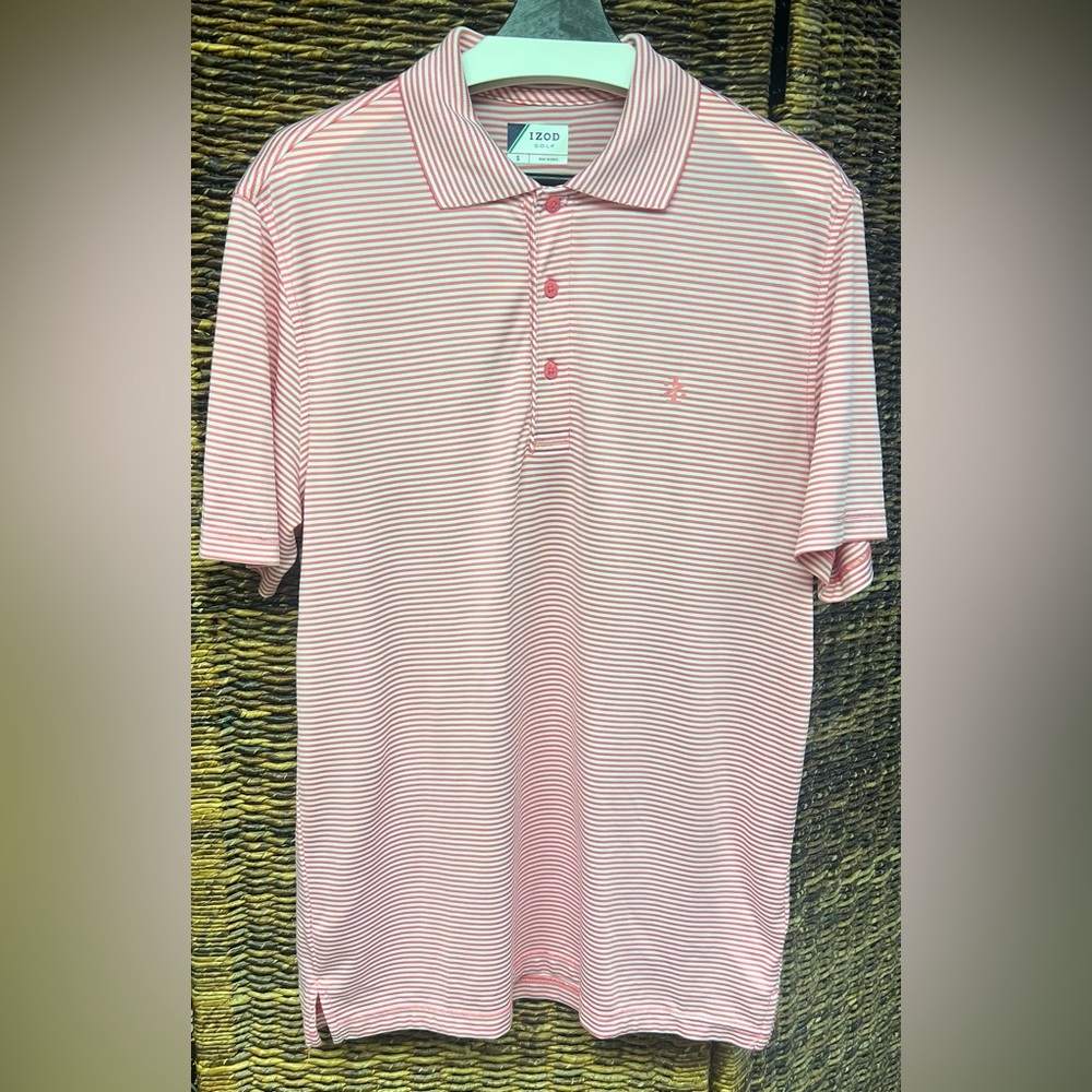 IZOD Golf-Size:Small,‎ Pink/White Stripe